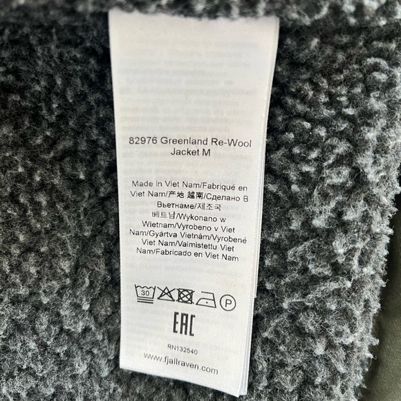 Fjallraven Green re-wool Sherpa lined Greenland jacket - Picture 5 of 9